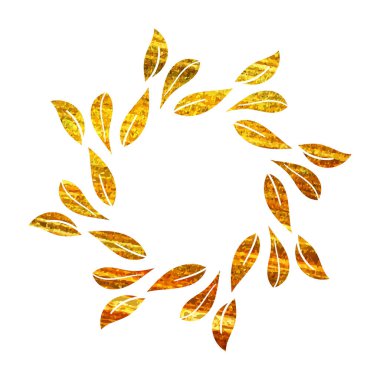 Zarif altın çerçeve çiçek dokulu