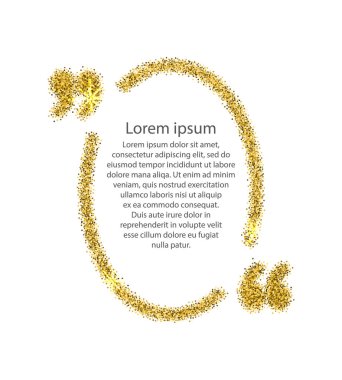 Altın tırnak işareti konuşma balonu.