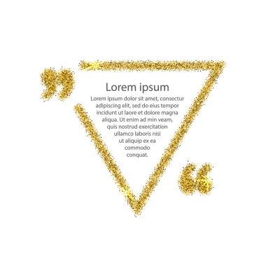 Altın tırnak işareti konuşma balonu.