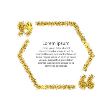 Altın tırnak işareti konuşma balonu.