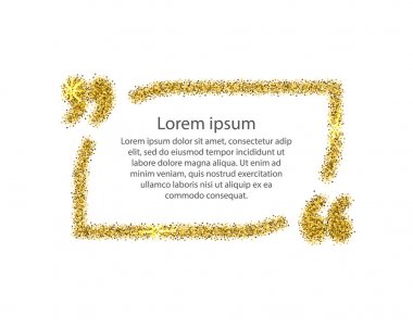 Altın tırnak işareti konuşma balonu.