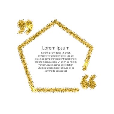 Altın tırnak işareti konuşma balonu.