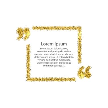 Altın tırnak işareti konuşma balonu.