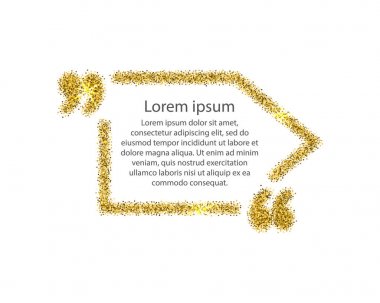 Altın tırnak işareti konuşma balonu.