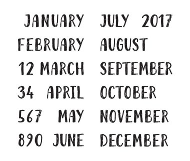 ay adları ve numaraları