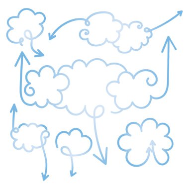 Konuşma balonları oklarla set