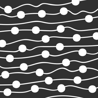 Soyut tek renkli el çizilmiş doodle desen