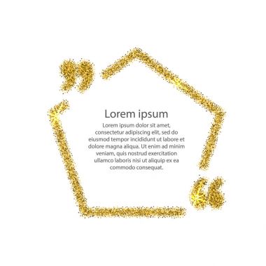 Altın tırnak işareti konuşma balonu.