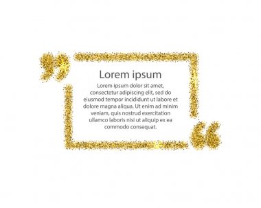 Altın tırnak işareti konuşma balonu.