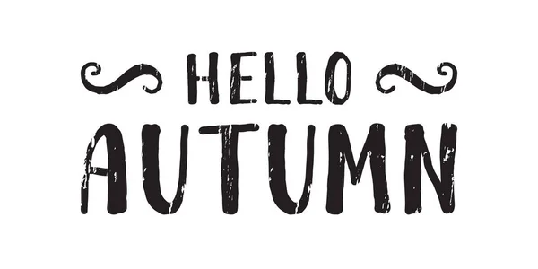 Осенняя надпись hello. — стоковый вектор