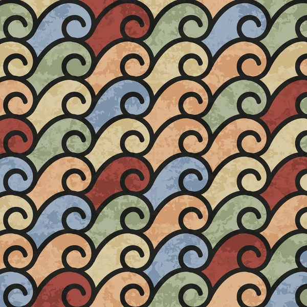 Abstraktes farbiges handgezeichnetes Doodle-Muster — Stockvektor