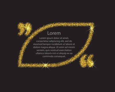 Altın tırnak işareti konuşma balonu.