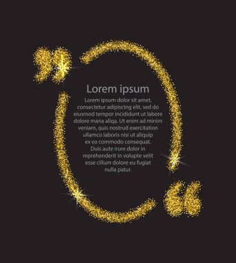 Altın tırnak işareti konuşma balonu.