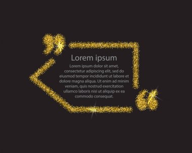 Altın tırnak işareti konuşma balonu.