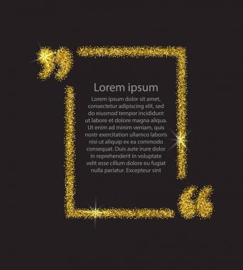 Altın tırnak işareti konuşma balonu.