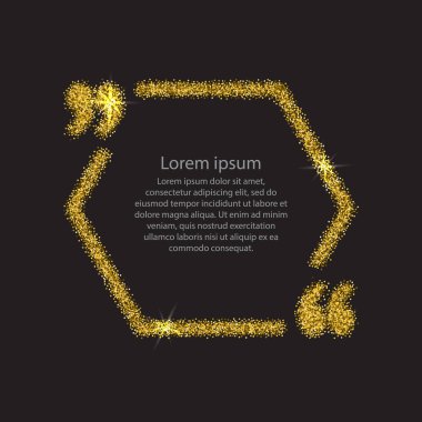 Altın tırnak işareti konuşma balonu.