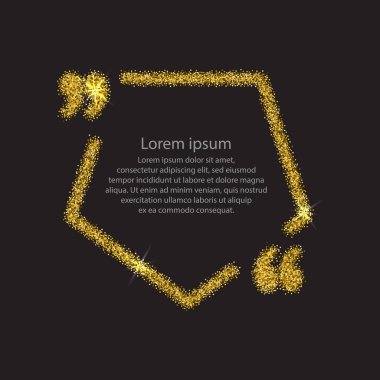 Altın tırnak işareti konuşma balonu.