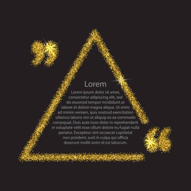 Altın tırnak işareti konuşma balonu.