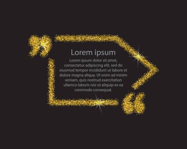 Altın tırnak işareti konuşma balonu.