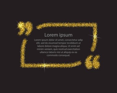 Altın tırnak işareti konuşma balonu.