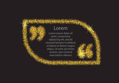 Altın tırnak işareti konuşma balonu.