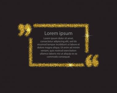 Altın tırnak işareti konuşma balonu.