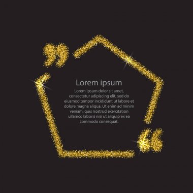 Altın tırnak işareti konuşma balonu.