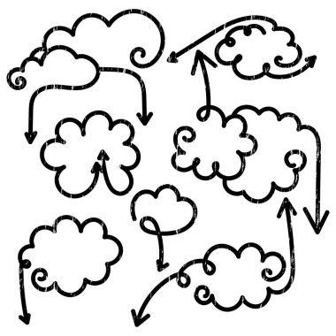 Konuşma balonları oklarla set