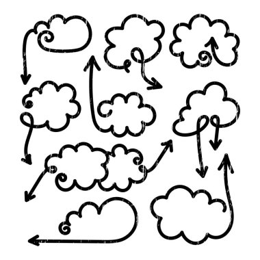 Konuşma balonları oklarla set