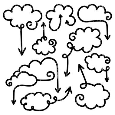 Konuşma balonları oklarla set