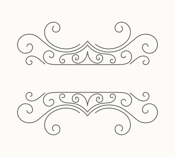 Bordure décorative dessinée à la main — Image vectorielle