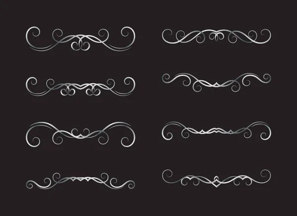 Set of hand drawn dividers — Stock Vector