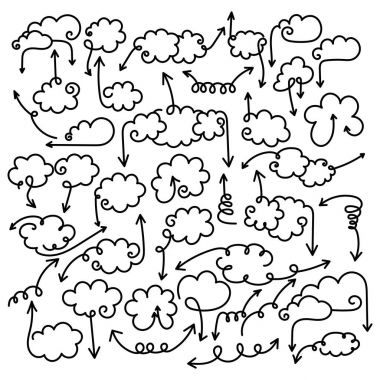 Konuşma balonları oklarla set