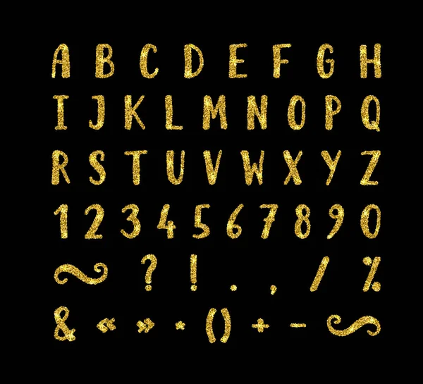 Noktalama işaretleri ile el yazısı yazı tipi