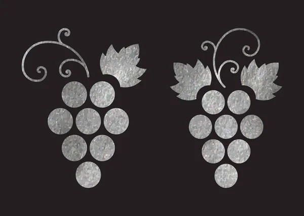 Set van druiven logo. — Stockvector