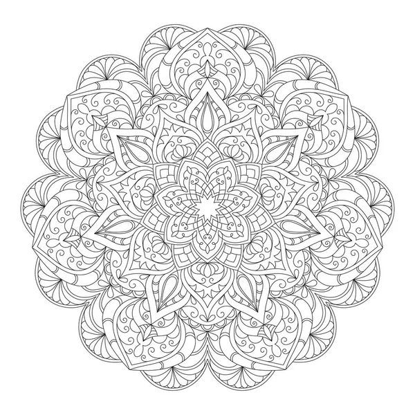 Handgezeichnetes dekoratives Mandala — Stockvektor