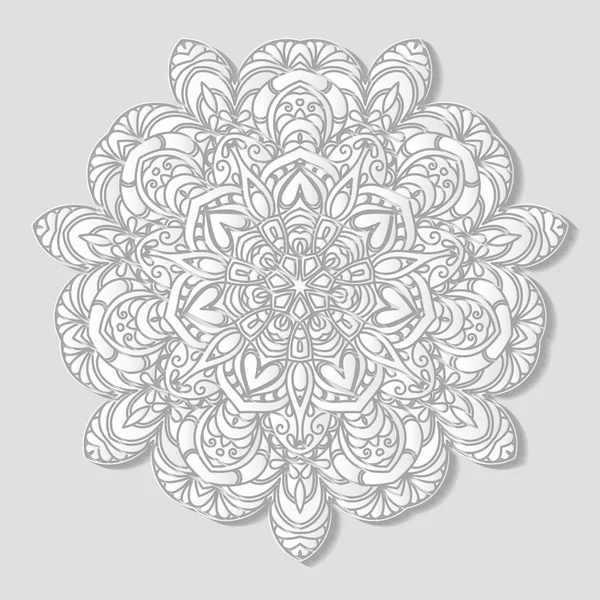 Handgezeichnetes dekoratives Mandala — Stockvektor