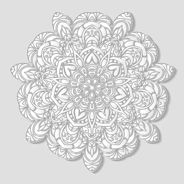 Mandala decorativa desenhada à mão — Vetor de Stock