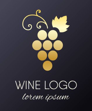 Üzüm logo tasarım öğesi.