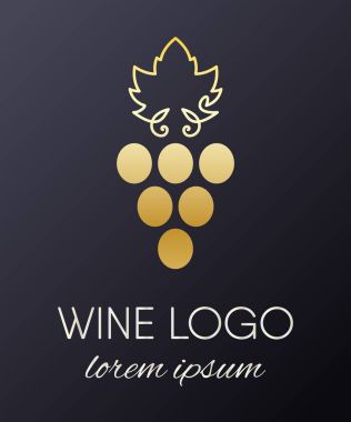 Üzüm logo tasarım öğesi.