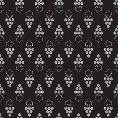 Gümüş dokulu seamless modeli üzüm