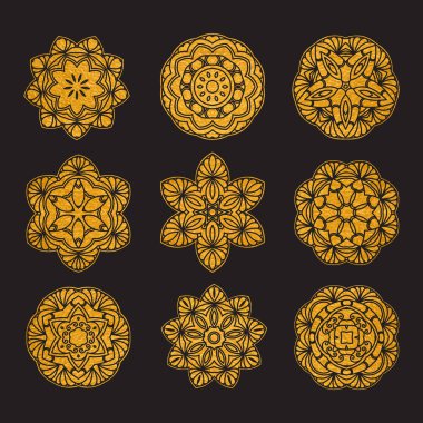 elle çizilmiş dekoratif mandala