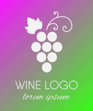 Üzüm logo tasarım öğesi.