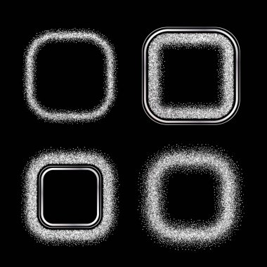 Çerçeve kümesi zarif lüks gümüş dokulu