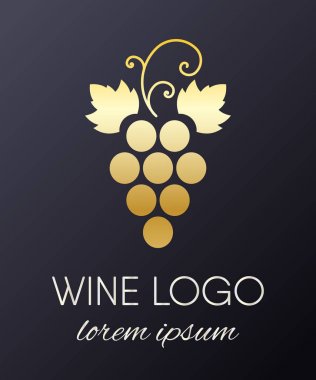 Üzüm logo tasarım öğesi.