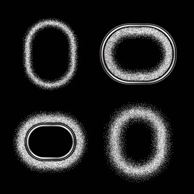 Çerçeve kümesi zarif lüks gümüş dokulu