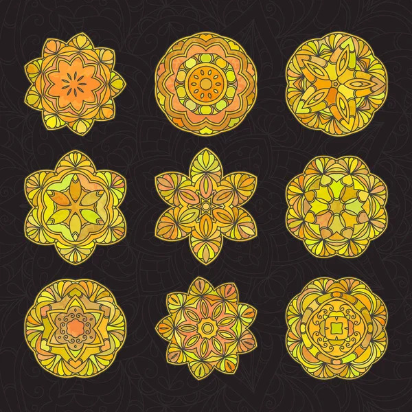 Elle çizilmiş dekoratif mandala — Stok Vektör