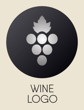 Üzüm logo tasarım öğesi.