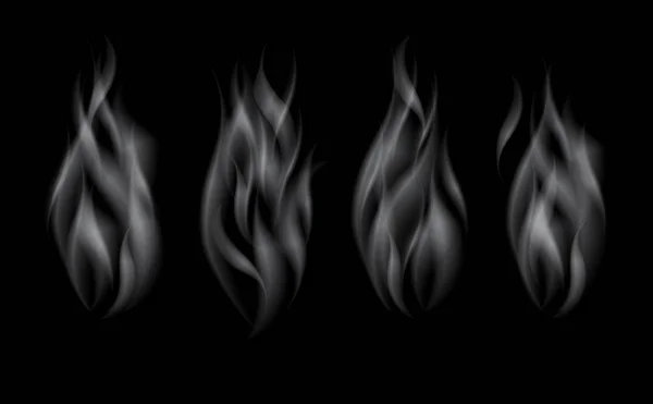 Набір делікатних реалістичних димових хвиль — стоковий вектор