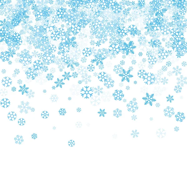 Abstract pattern of falling snowflakes — Stock Vector